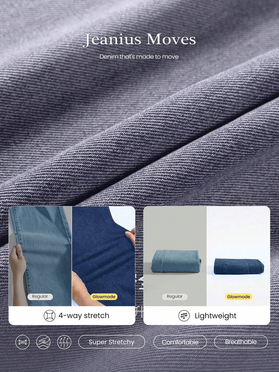 28" Jeanius Moves Ultra-Stretchy Butt-Lifting Petite Denim Jeggings With Crossover Waistband & Multi-Pockets Petite Daily Casual