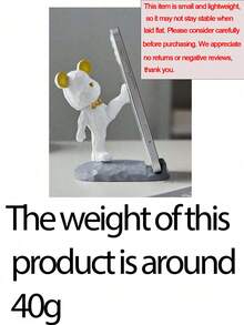 1pc Cute Phone Stand, Cartoon Bear Shaped Phone Holder, Compatible With Both Mobile Phones And Tablets, Suitable For Office Desktop, Bedside, Living Room, Study, Bedroom, Gifts Back To School - pink kicking bear - View 13