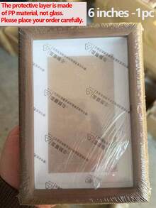 1pc Table Photo Frame, Use A Photo Frame To Beautify Your Memories, Give Gifts To Friends, Wedding Anniversary, Suitable For Desktop,Valentine's Day, Couple Photo Frame - Coffee Brown - View 10