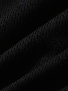 DAZY 女款素色露背修身細肩帶背心，夏季層搭內搭衣 - 黑色 - 查看 11
