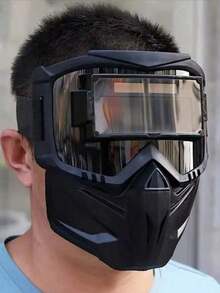 1Pc Auto Darkening Full Face Welding Helmet, Split Type Auto Shade Welding Goggles, Lightweight Heat Insulated Anti-Glare Anti-Scald Protective Mask For Industrial, Auto Repair & Welding Safety Work - Black - View 14