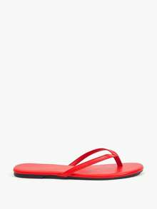 Grefit Bright Red Rivet Flip-Flops, Bold And Avant-Garde, Suitable For Holiday Style, Spring Street Wear Or Relaxed Summer Guest Styling - Red H - View 8