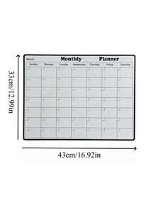 Zazumi 1PC Magnetic Weekly Monthly Planner Board, Flexible Soft Magnet With Grid Calendar Layout, Dry Wipe Reusable Writing Surface For Scheduling, Memo Board For Fridge Metal Surfaces To Track Daily Tasks And Household Plans. - multicolor - View 17