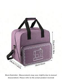 1pc Sewing Machine Carrying Case With Multiple Storage Pockets, Also Applicable For Traveling Outside.Universal Handbag With Shoulder Strap, Compatible With Most Standard Sewing Machines, Brother, Janome, Etc. Crochet Sewing Supplies Storage - Multicolor - View 2
