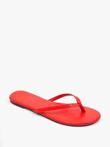 Grefit Bright Red Rivet Flip-Flops, Bold And Avant-Garde, Suitable For Holiday Style, Spring Street Wear Or Relaxed Summer Guest Styling - Red H - View 11