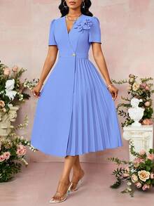 SHEIN Lady 春夏优雅通勤办公蓝色编织V领喇叭形3D玫瑰金纽扣中长短袖加大码连衣裙蓝色连衣裙女士蓝色连衣裙优雅连衣裙女士优雅连衣裙外出装夏季连衣裙女士夏季连衣裙女士夏季服装加大码女士纯色重叠V领短泡泡袖花卉装饰褶裥下摆优雅连衣裙蓝色优雅连衣裙女士优雅夏季连衣裙褶裥连衣裙蓝色优雅连衣裙女士蓝色中长连衣裙纯色连衣裙夏季优雅连衣裙浅蓝色连衣裙女士优雅春季连衣裙浅蓝色婚礼宾客连衣裙女士蓝色早午餐服装女士优雅连衣裙女士连衣裙优雅经典女士连衣裙正式服装女士优雅服装 - 淡紫色 - 查看 6