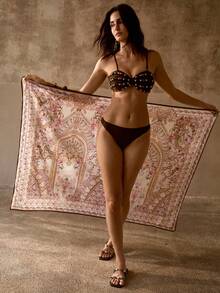 MOTF PREMIUM ELEGANT ALL-OVER PRINT MULTIFUNCTIONAL SWIMSUIT COVER-UP SCARF SKIRT - Multicolor - View 3