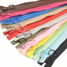 10Pcs #3 Resin Zipper Small Colorful Handbag Pencil Case Zippers, Self-Locking Closed End Contrast Color Plastic Zippers For DIY Sewing Craft Pouches Bags - multicolor - View 10