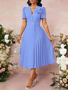 SHEIN Lady 春夏优雅通勤办公蓝色编织V领喇叭形3D玫瑰金纽扣中长短袖加大码连衣裙蓝色连衣裙女士蓝色连衣裙优雅连衣裙女士优雅连衣裙外出装夏季连衣裙女士夏季连衣裙女士夏季服装加大码女士纯色重叠V领短泡泡袖花卉装饰褶裥下摆优雅连衣裙蓝色优雅连衣裙女士优雅夏季连衣裙褶裥连衣裙蓝色优雅连衣裙女士蓝色中长连衣裙纯色连衣裙夏季优雅连衣裙浅蓝色连衣裙女士优雅春季连衣裙浅蓝色婚礼宾客连衣裙女士蓝色早午餐服装女士优雅连衣裙女士连衣裙优雅经典女士连衣裙正式服装女士优雅服装 - 淡紫色 - 查看 2