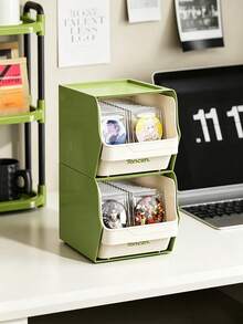 Haus Hana 1pc Wall Mount Tea Bag Storage Organizer, Snack & Instant Coffee Rack, Beverage Sundry Storage Box For Coffee Table Desktop - Multicolor - View 5