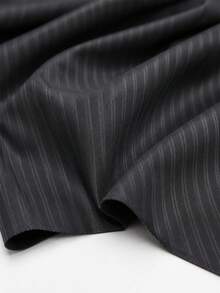 Manfinity Mode Men's Business Casual Design Embossed Long Sleeve Shirt - Black - View 5