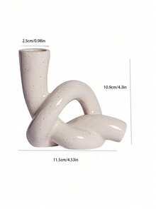 Cirelle 1pc Minimalist Ceramic Candle Holder, Elegant Tea Light Stand, Suitable For Home Decoration, Living Room, Bedroom, And Office. - multicolor - View 13