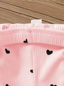 SHEIN Vintaside Kids 5件套女宝宝可爱爱心打底裤，柔软舒适，弹性十足，亲肤透气，秋冬季必备，多种颜色可选 - 彩色 - 查看 6