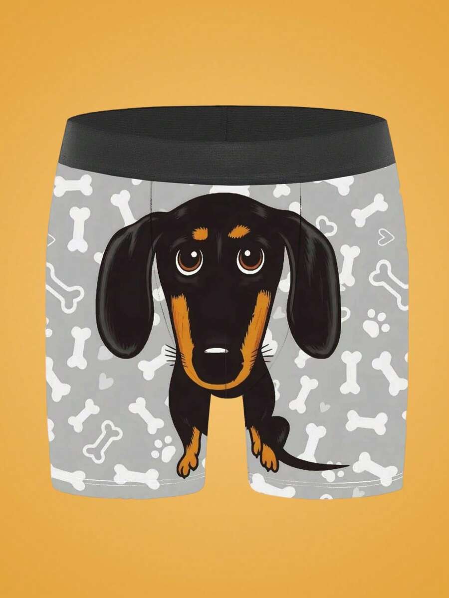 Notgurli Men's Printed Fashionable Boxer Briefs (1pc Set) - Multicolor - View 1