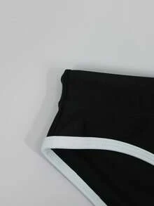 Naviga Onda 男士度假海灘對比飾邊三角泳褲 - 黑色 - 查看 4