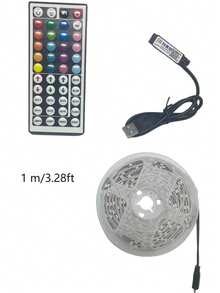 3.3FT - 65.6FT LED 燈條燈, 44 鍵遙控音樂同步 RGB LED 燈帶附遙控器, 適用於臥室、房間、家居裝飾、派對、節日 - 多色 - 查看 9