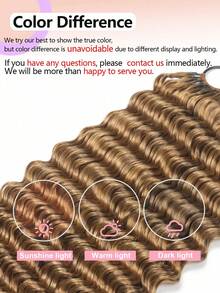 Boho Braids 100%真人发丝，深波浪羽毛线波西米亚风钩编发，真人发沙龙级丝滑无痕隐形接发，适合发量较少的女性，微环预编真人发接发 - S27 - 查看 7