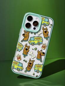 SCOOBY-DOO X SHEIN Cartoon Pattern Cyan Mobile Phone Case, Anti-Drop Protective IPhone13-17 Mobile Phone Case. - Multicolor - View 1