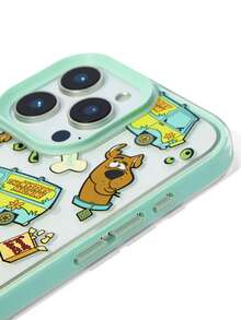 SCOOBY-DOO X SHEIN Cartoon Pattern Cyan Mobile Phone Case, Anti-Drop Protective IPhone13-17 Mobile Phone Case. - Multicolor - View 4