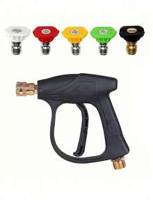 Pistol Semprot Tekanan Tinggi Multifungsi - Cocok untuk Mencuci Mobil dengan Tekanan Tinggi, Membersihkan Eksterior RV, Membersihkan Permukaan, dan Menyiram Tanaman di Kebun, Desain Gagang Panjang Ergonomis - View 10
