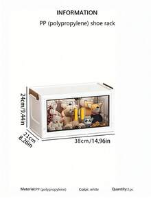 1 个 38 厘米/14.96 英寸宽的塑料储物柜，小型折叠储物盒，厨房餐厅储物柜，厨房置物架，家用客厅玩具柜置物架，缝隙收纳柜，厨房缝隙储物柜，圣诞礼物，储物盒，床底储物 - 透明茶 - 查看 13