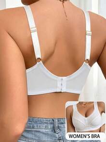 SHEIN 1 buah Bra Tanpa Kawat Wanita - Putih - View 2