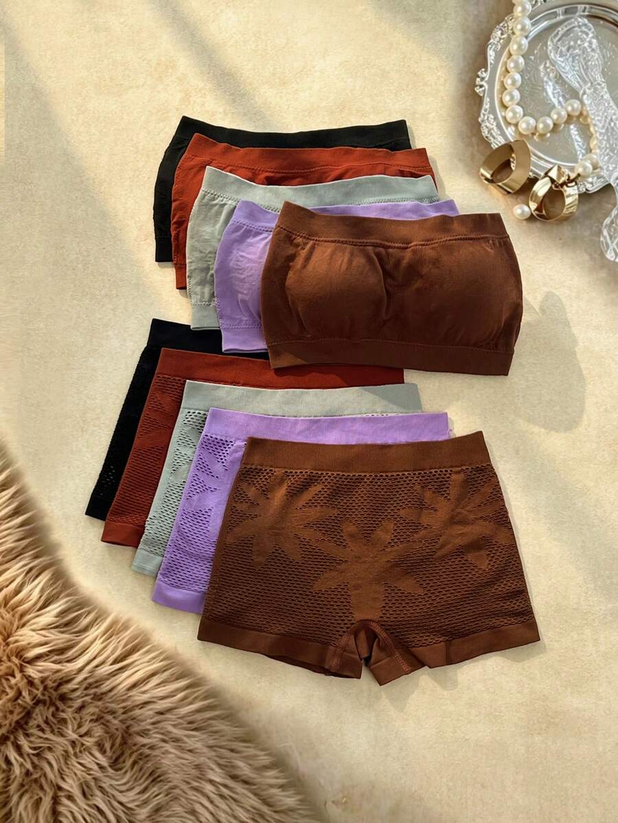 Bare Chapter 10pcs Casual Comfortable Backless Lingerie Set - Multicolor - View 1