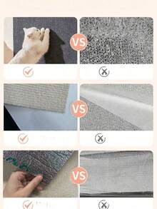 1pc Adjustable Self-Adhesive Cat Scratch Pad, Furniture/Carpet Protector, Suitable For Indoor Use, Can Replace Carpet On Cat Tree/Scratching Post, Customizable Size - Multicolor - View 12