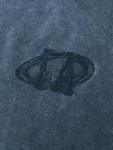 STYNVO T-shirt décontracté polyvalent pour homme à col rond avec motif graphique de lettres, pour un port quotidien - Bleu azur - Voir 4