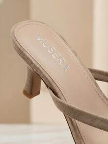 MUSERA Heeled Kitten Sandal Cute Fun Girly For Summer For - Apricot - View 4