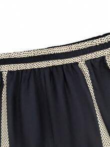 Hotletica Summer Women's Casual Tropical Boho Bohemian Print Vacation Outfit Beach V-Neck Short Sleeve Shirt And Shorts 2 Pieces Set Black - Apricot - View 5