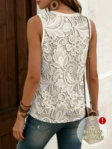 Calvaya Plus Size Solid Color Textured Sleeveless Round Neck Tank Top - Multicolor - View 2