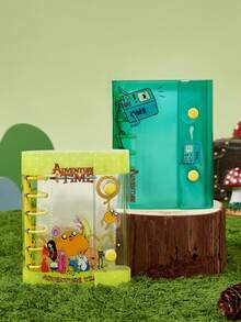 ADVENTURE TIME X Joivida 1pc Loose-Leaf Binder Notebook With Whimsical Pattern, PVC Material, Transparent Coil Binding, Clear Protective Cover, School Supplies Essential, For Classmates And Friends, Great - A7 - View 4