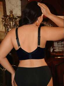 Divavoom Sujetador sin aros con patchwork de encaje, talla grande, 1 pieza - Negro - Ver 2