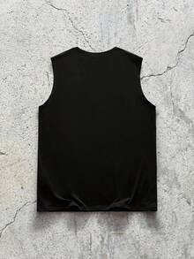 EVRINFINITE 男士運動背心，復西足球球衣 - 傳奇10號，休閒足球迷穿搭，足球上衣，標準版無袖健身服，柔軟舒適面料巴西2026世界盃足球，情侶套裝度假 - 黑色 - 查看 6