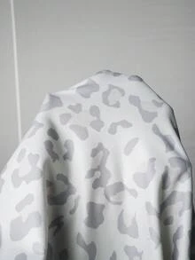 Comfylo Conjunto de 2 piezas de top de manga larga y pantalones con estampado de leopardo talla grande - Gris Claro - Ver 7