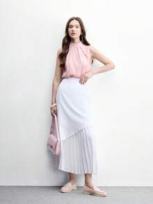 CUCCOO BIZCHIC 時尚粉色麂皮平底舒適通勤女款平底鞋樂福鞋，適合戶外度假、購物、上班日常，百搭女鞋 - 粉色 - 查看 8