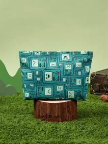 ADVENTURE TIME X POKOJA LAND 1件裝 燈芯絨化妝包，適用多種場合，超大容量，極輕量便攜，百搭實用 - 卡通-5 - 查看 5
