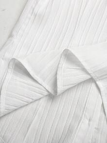 SHEIN 返校季少女百搭白色襯衫，可作內搭或外穿，休閒日常時尚，適合畢業季與正式場合，白色長袖襯衫，百搭白色襯衫 - 白色 - 查看 9