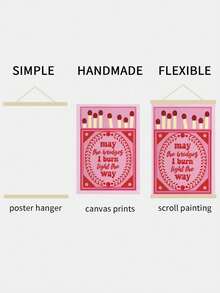 1 pieza Póster decorativo moderno de caja de cerillas rosa para sala de estar (Marco no incluido) - Multicolor - Ver 4