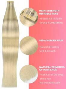 20PCS Straight Tape In Human Hair Extensions 100% Real Remy Human Hair 14-24inches Natural High Quality 50G/Pack For Salon Silky Seamless Invisible PU Tape In Hair Extensions - S17/22/60 - View 3