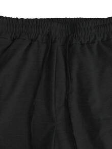 Manfinity Homme Men's Summer Casual Drawstring Sports Shorts - Black - View 3