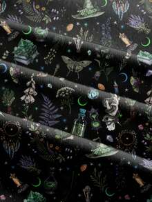 ROMWE Goth 哥德風暗黑神秘墨染學院風海灘海邊性感辣妹細肩帶大尺碼洋裝 - 黑色 - 查看 4