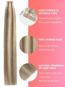 20PCS Straight Tape In Human Hair Extensions 100% Real Remy Human Hair 14-24inches Natural High Quality 50G/Pack For Salon Silky Seamless Invisible PU Tape In Hair Extensions - S8/60 - View 4