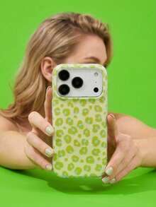 ShellaStory Luxury Leopard Pattern Phone Case Compatible With IPhone 17 Pro Max 17 Pro 16 14 13 15 Pro Max 14 15 16 Plus 14 15 13 16 17 Fashion Shockproof Protective Cover - Green - View 2