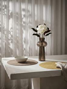 Cirelle 1Pc Round Braided Woven Placemats, Textured Spiral Pattern Table Mats In Neutral Earthy Tones, Heat-Resistant Non-Slip Dining Place Mats For Home Kitchen Counter, Coffee Table, Farmhouse Boho Rustic Decor, Ideal For Everyday Meals, Dinner Parties, Weddings & Gatherings, Thoughtful Gift For Family And Friends For Housewarming, Birthday & Special Occasions - Multicolor - View 4