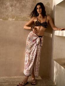 MOTF PREMIUM ELEGANT ALL-OVER PRINT MULTIFUNCTIONAL SWIMSUIT COVER-UP SCARF SKIRT - Multicolor - View 7