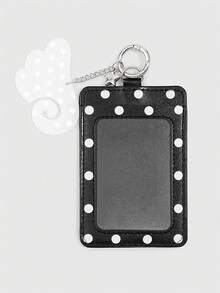 ROMWE Kawaii 1 Buah Dompet Mini Polkadot Lucu Y2K dengan Dekorasi Sayap & Bintang, Dompet Koin dan Kartu Tipis PU Modis, Hadiah untuk Kembali ke Sekolah, Wisuda, dan Festival Musik - Hitam - View 8