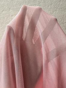 DelicateAllure Camisón de talla grande transparente, sexy y lindo, con tirantes de espagueti, lazo de cinta con cadena de perlas rosas y cierre de nudo en la espalda, exquisito - Rosa - Ver 6