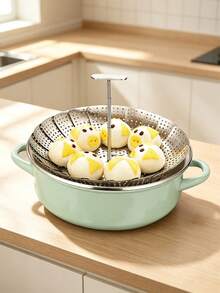 Haus Hana Stainless Steel Steaming Rack, Egg Steamer, Kitchen Folding And Retractable Steaming Basket, Steaming Drawer Compartment, Multifunctional Waterproof Steaming Tray, Steaming Pot, Household Use - View 5
